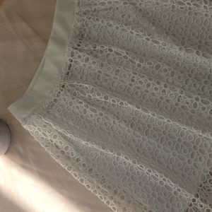 Haute Monde lace large-eyelet skirt sz Medium